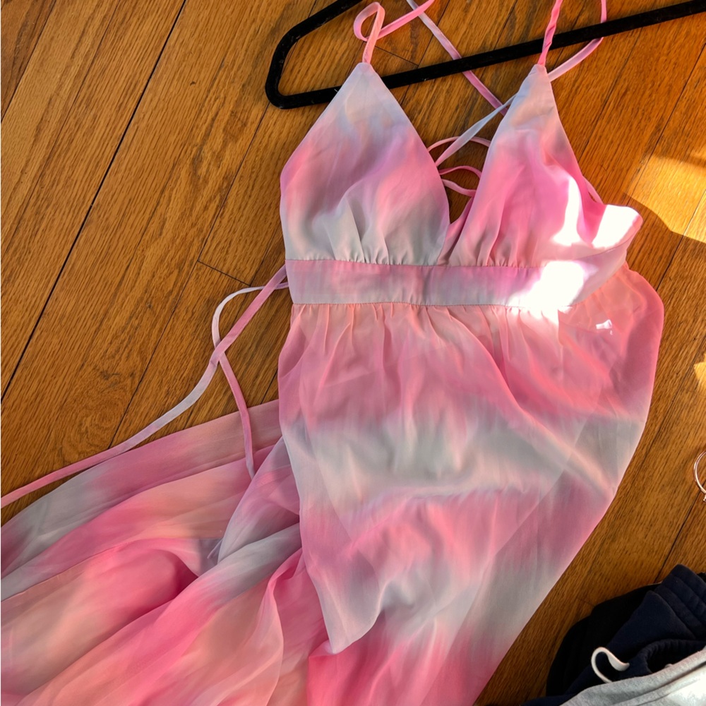 Find The Fun Pink Ombre Maxi Dress